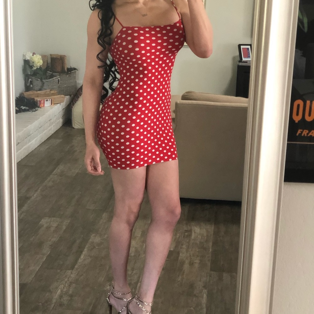 🍒Polka dots spaghetti strap dress🍒